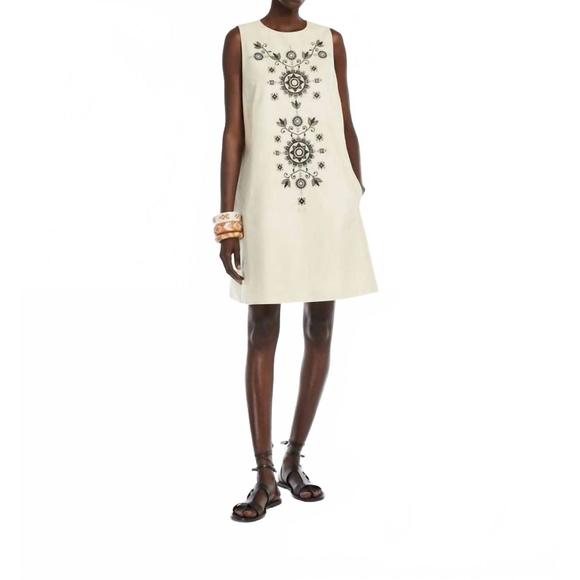 NEW WEEKEND MAX MARA donald dress in cream/black